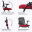Ensemble de 2 chaises de bureau pliables avec roulettes, dossier en filet, accoudoirs et ...
