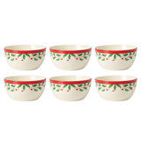 Lenox Holiday 6-Piece Dessert Bowl Set