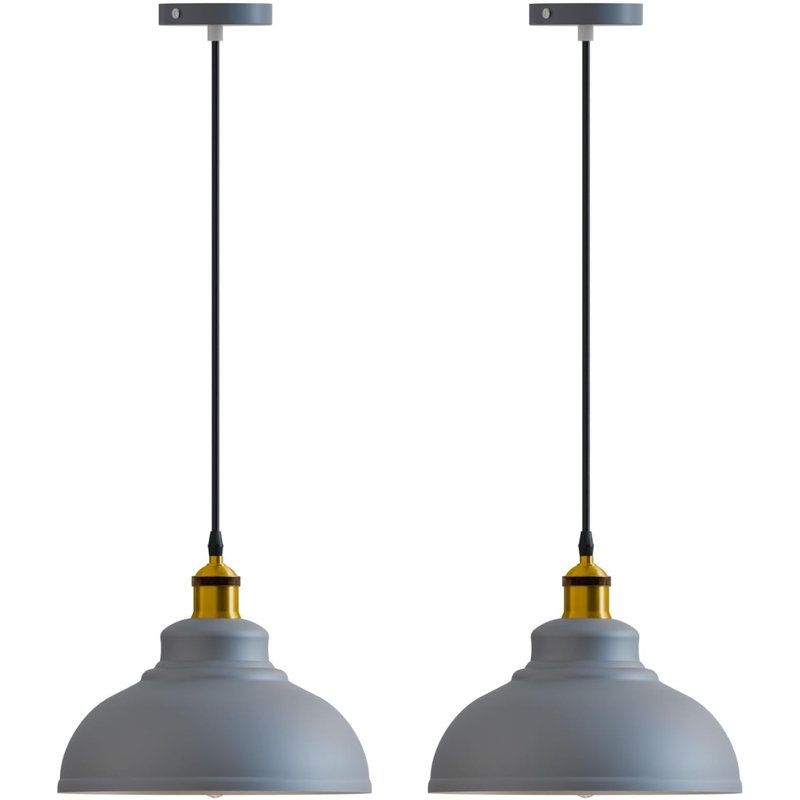 1 - Light Dome Pendant, Grey