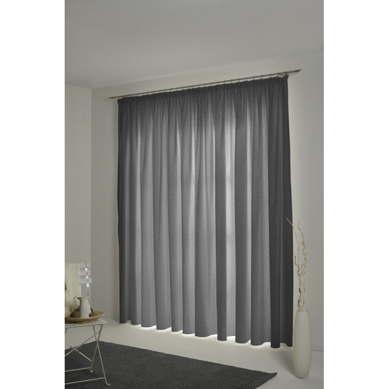 Breedlove Room Darkening Curtain, 225cm H x 270cm W, Grey