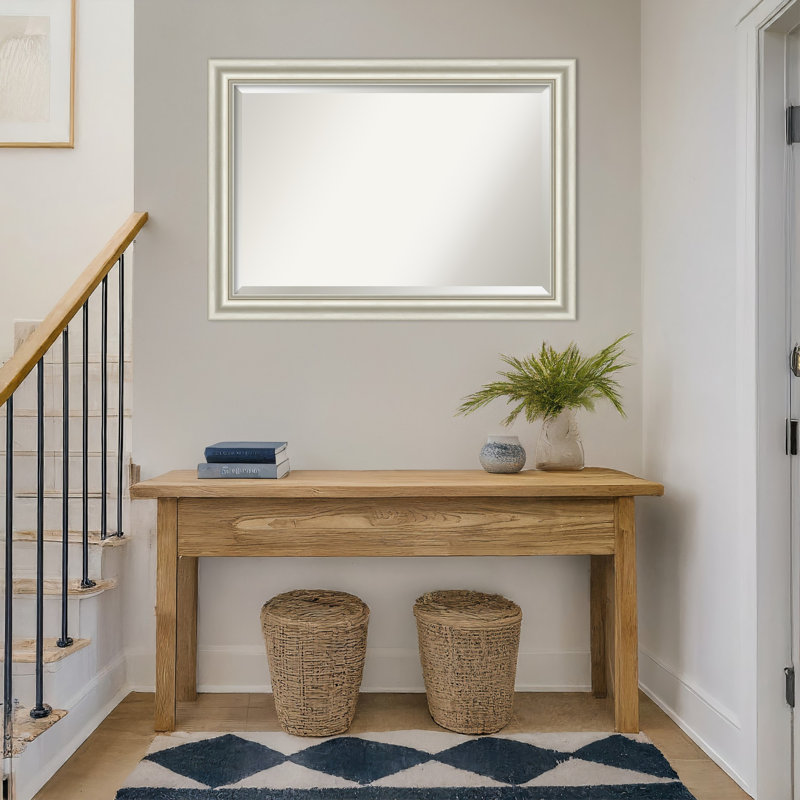 Sophia Beveled Framed Wall Mirror, 29.5" x 41.5", Silver