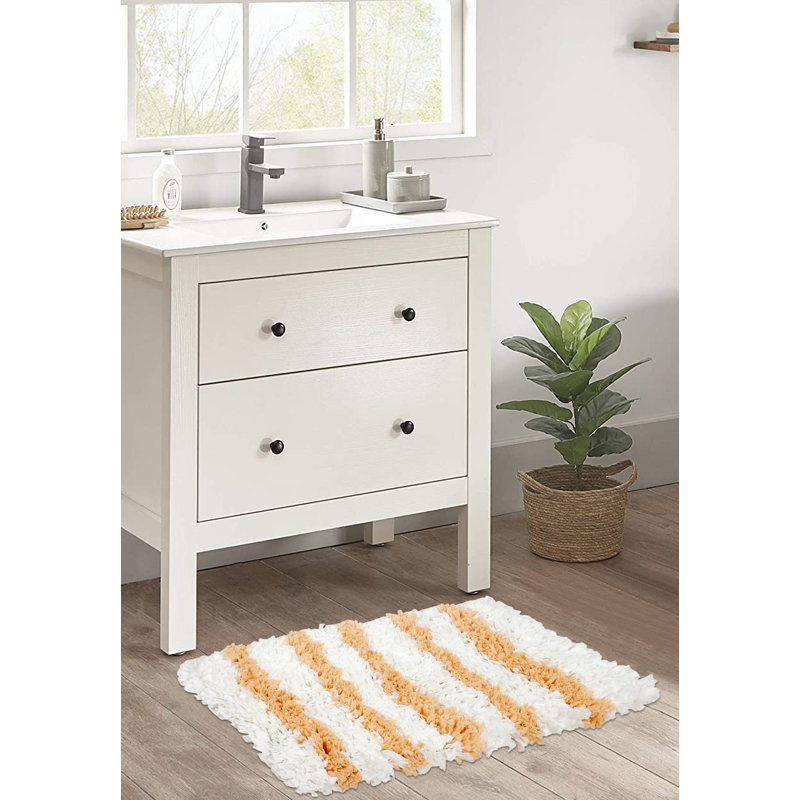 Ensemble de tapis de bain Ambera, Orange, Simple - L 30 po x l 20 po