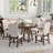 Tonecia 5-Piece Retro Style Functional Extendable Dining Set,Round Table with Leaf+4 Upholstered Chairs-115281015