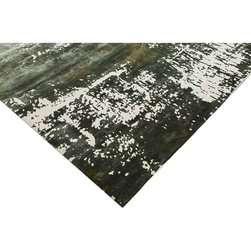 Hand Woven Silk and Wool Area Rug, Rectangle 8' x 10'