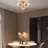 3-Light Modern Globe Glass Semi Flush Mount-2075683590