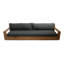 Germelino Outdoor 3 - Seat Teak Patio Sofa with Sunbrella Cushions-949237756