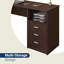 Bureau d'ordinateur classique avec plusieurs tiroirs-772857231-716257725