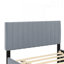 Lit plateforme double en velours avec lit gigogne-1243305671