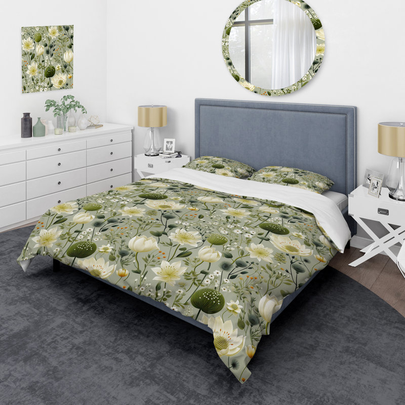 Literie de jardin Earthy Zen, Housse de couette pour très grand lit et 2 très