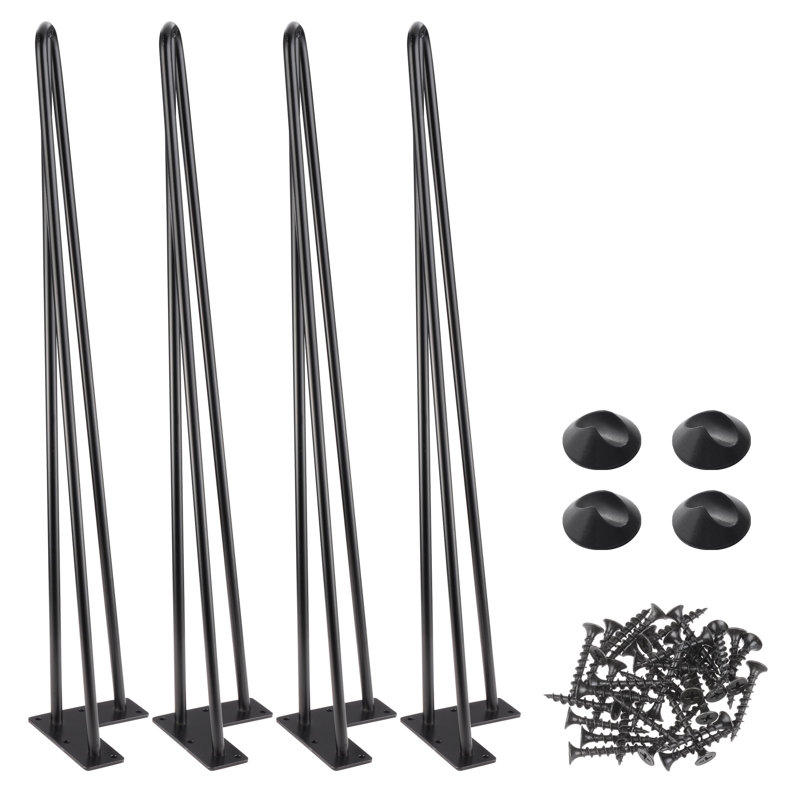 Strobel Table Leg, 27.91" H x 4.72" W x 4.72" D, Black