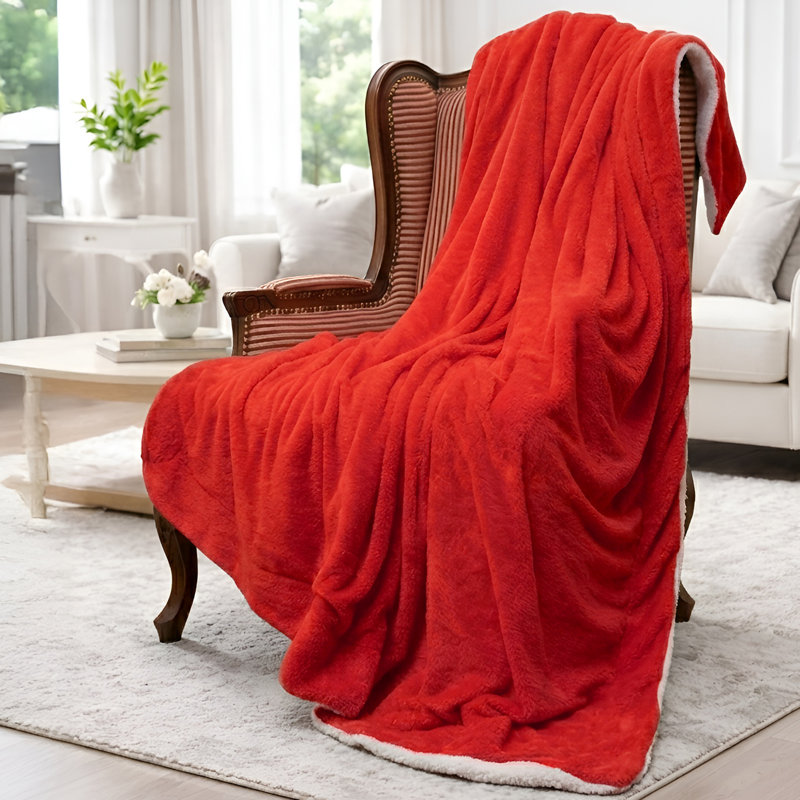 Jeté MPSBL50x60, L 60 po x L 50 po, Rouge