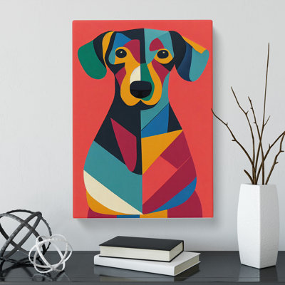 Dachshund Patchwork - Wrapped Canvas