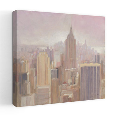 Contemporary Manhattan In The Mist V2 With Buildings Cities Art