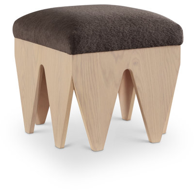 Vanness Velour Fur Fabric Bench