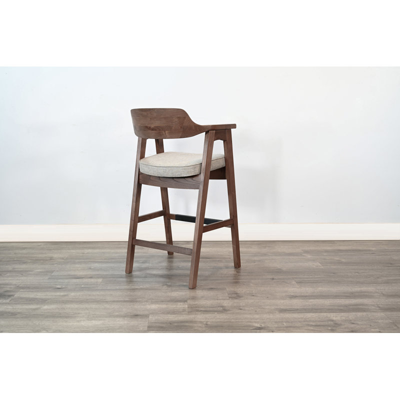  Wren Bar Stool, Beige, Bar Stool (30" Seat Height), Brown