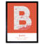 Baku City Map Baku Azerbaijan City Map Orange - Single Picture Frame Typography
