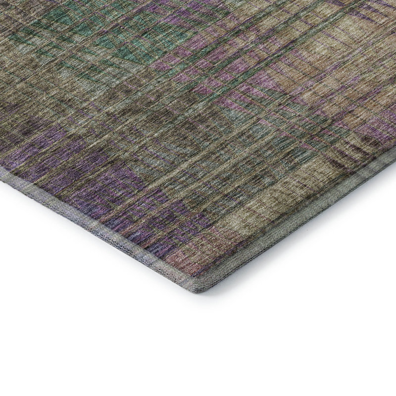 Premium Machine Washable Prisco Plum Rug, Rectangle 8' x 10'