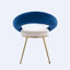 Chaise d'appoint en velours 26,3 po Henia-1906402265