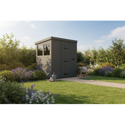 5x4 Pent Composite Shed