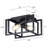 Keion 2 - Light 12" Flush Mount Industrial Ceiling Light with Square Open Frames for 2 Bulbs