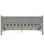 Lit de jour simple avec 2 grands tiroirs, structure en X, lit de jour de style décontracté moderne et rustique, gris