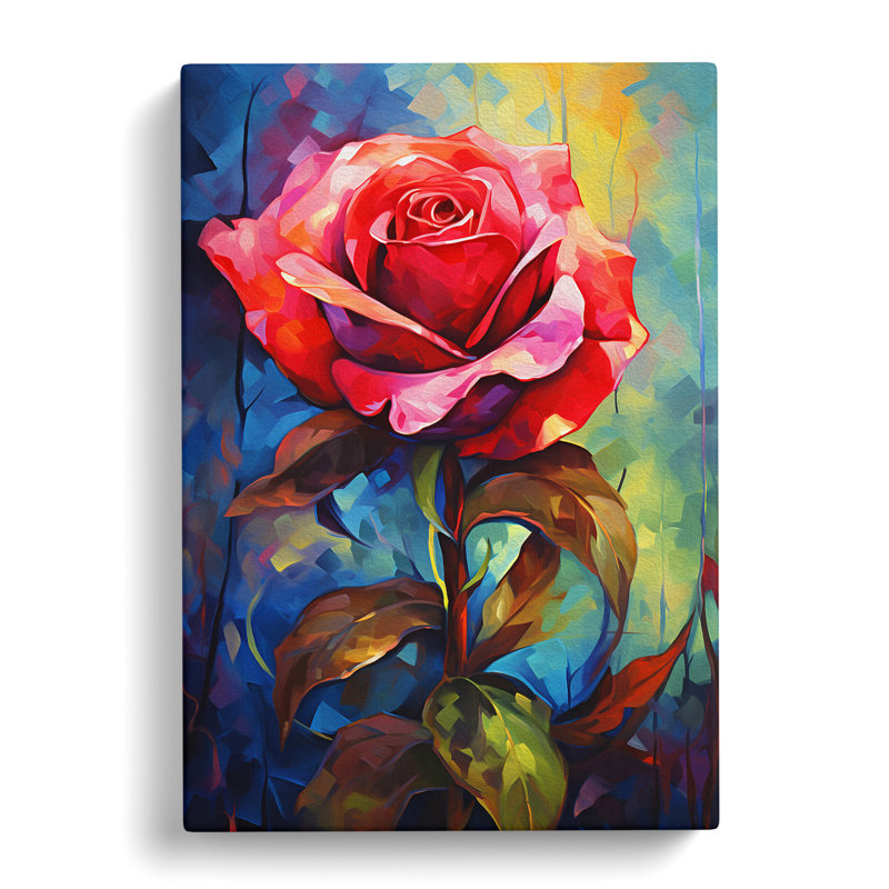 Rose Expressionism No.2 - No Frame Print, 60cm H x 40cm W x 3cm D