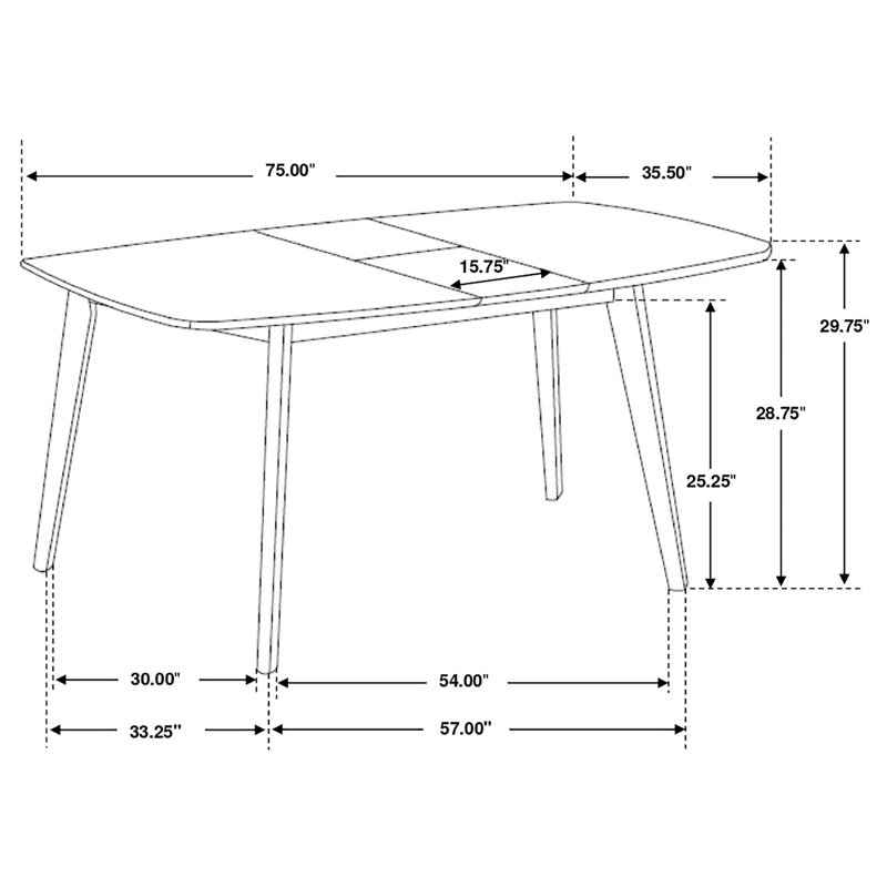 Ensemble de salle à manger 7 pièces, 7 pièces : table, 6 chaises