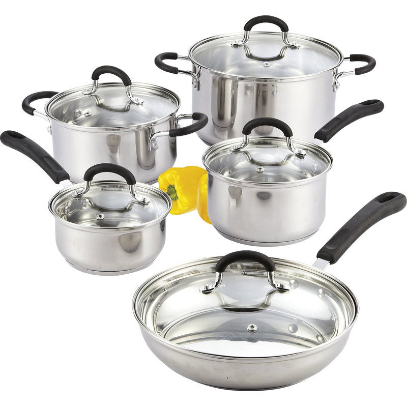Cook N Home 10 Piece Stainless Steel Cookware Set
