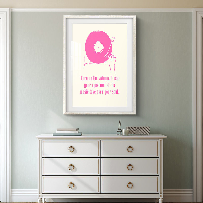 Sweet Melody III -Framed Print, 28.5" H x 20.5" W, White