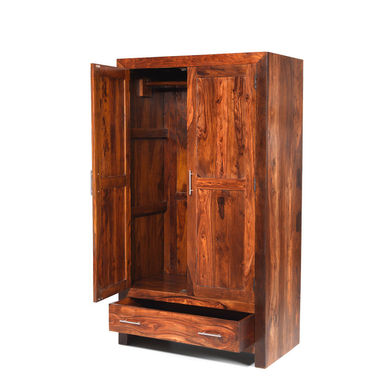 2 Door Solid Wood Wardrobe
