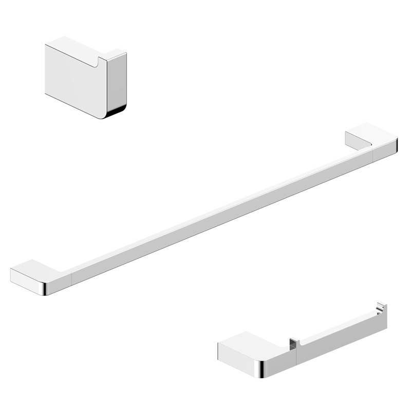 Cube 3 Piece Bathroom Hardware Set