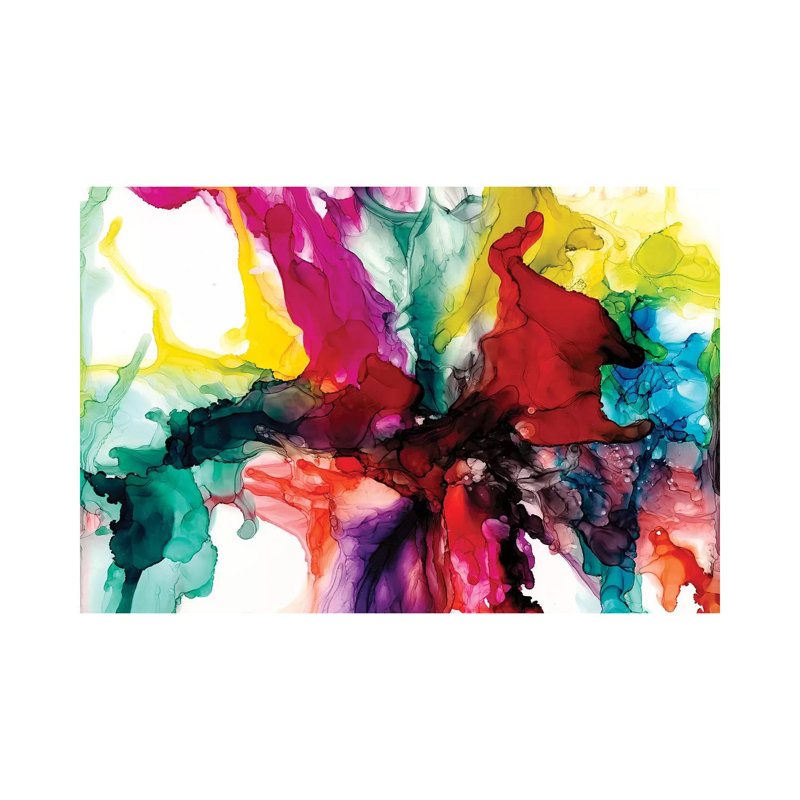 « Jeweltone Prism I » par Jennifer Goldberger-impression, Toile tendue, H 32 po x l 48 po x 1,5 po