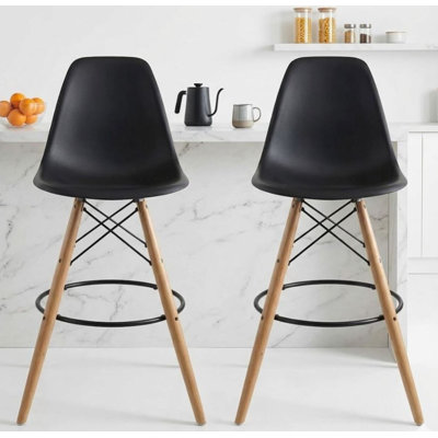 Tabouret de comptoir Town avec pieds en bois