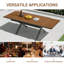 Arysta Rectangular Steel Extendable Outdoor Dining Table - 240.03 cm W 95.25 cm D-346881605