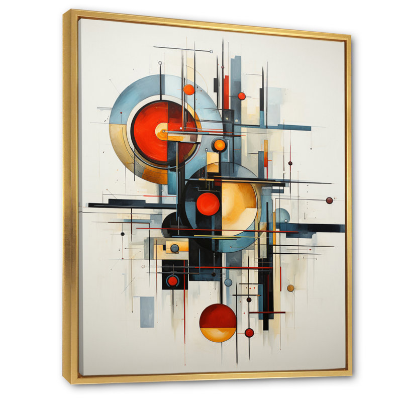 «Constructivism Geometric Constructsan Abstract», reproduction d'art sur toile encadrée, Or, H 40 po x l 30 po x P 1,5 po