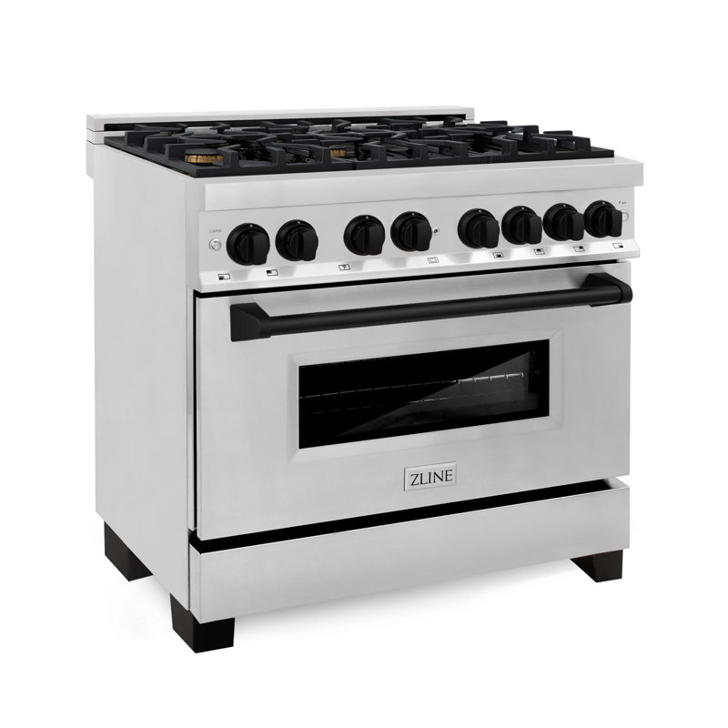 ZLINE Autograph 36" Legacy Dual Fuel Range w/ 6 Burners, Matte Black