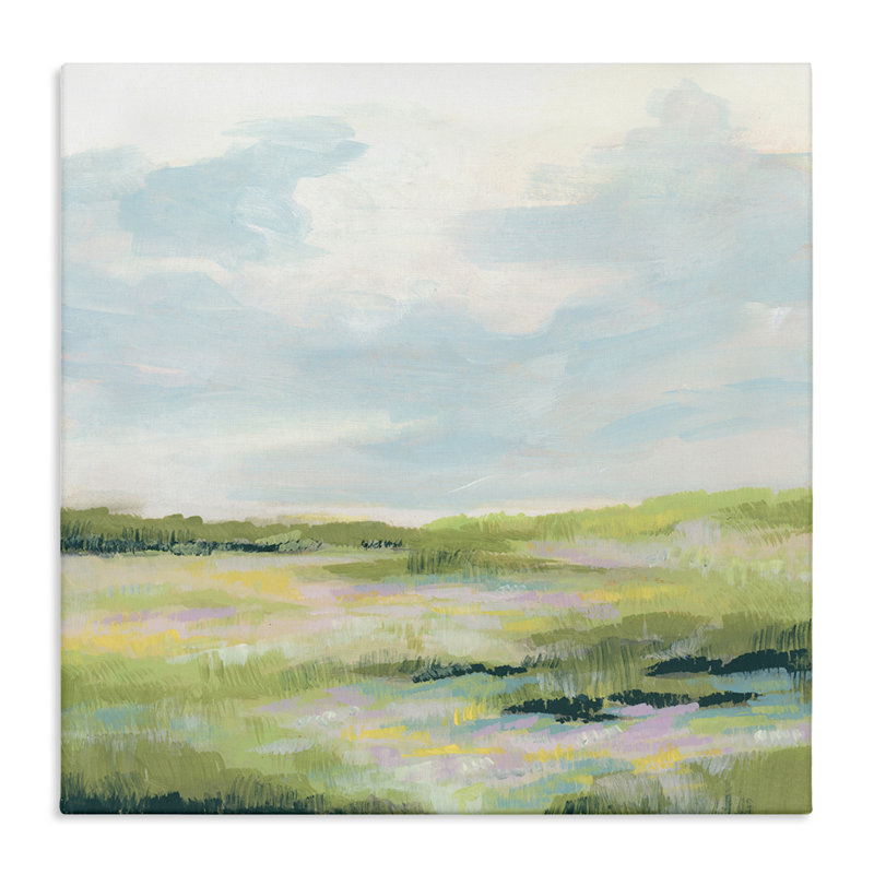 «Pastel Meadow Landscape», art mural sur toile par June Erica Vess, H 30 po x l 30 po