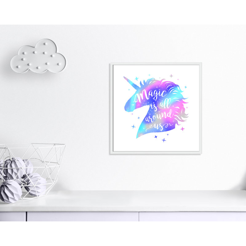 «Magic Is All Around Us», impression sur papier, H 26,5 po x l 26,5 po x P 1,18 po, Encadré de boîte blanc