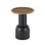 Table d'appoint à piédestal en métal Cole et gris avec plateau en marbre crème-1443266080