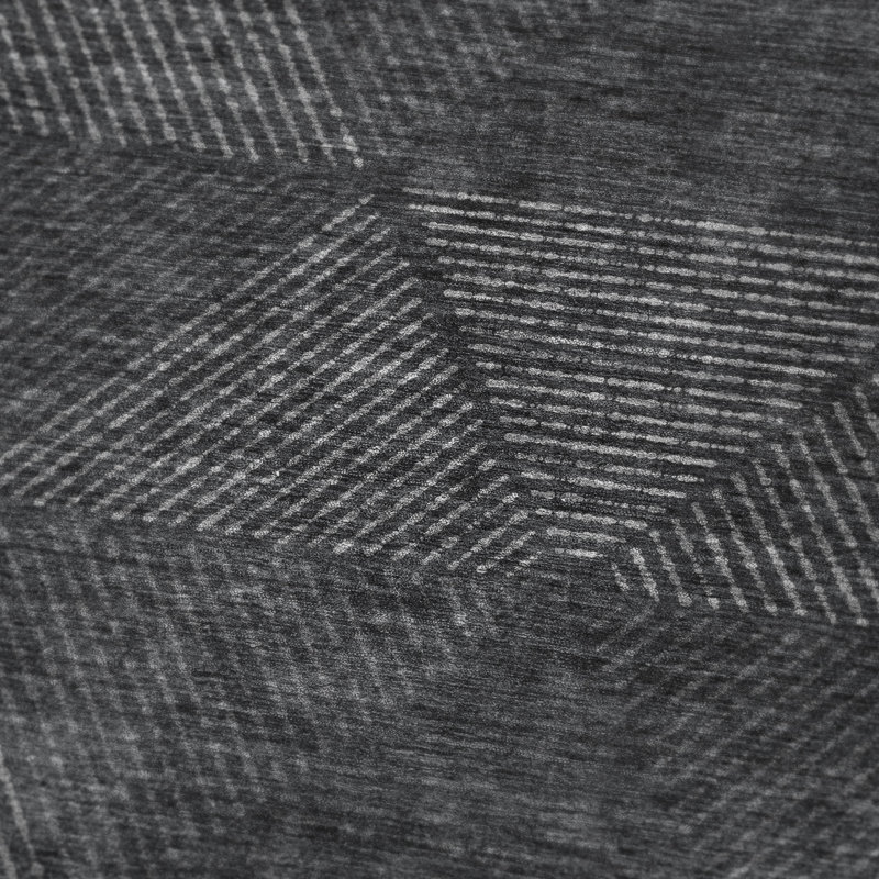 Jeté géométrique Addison Sherpa ASB777, Gris anthracite