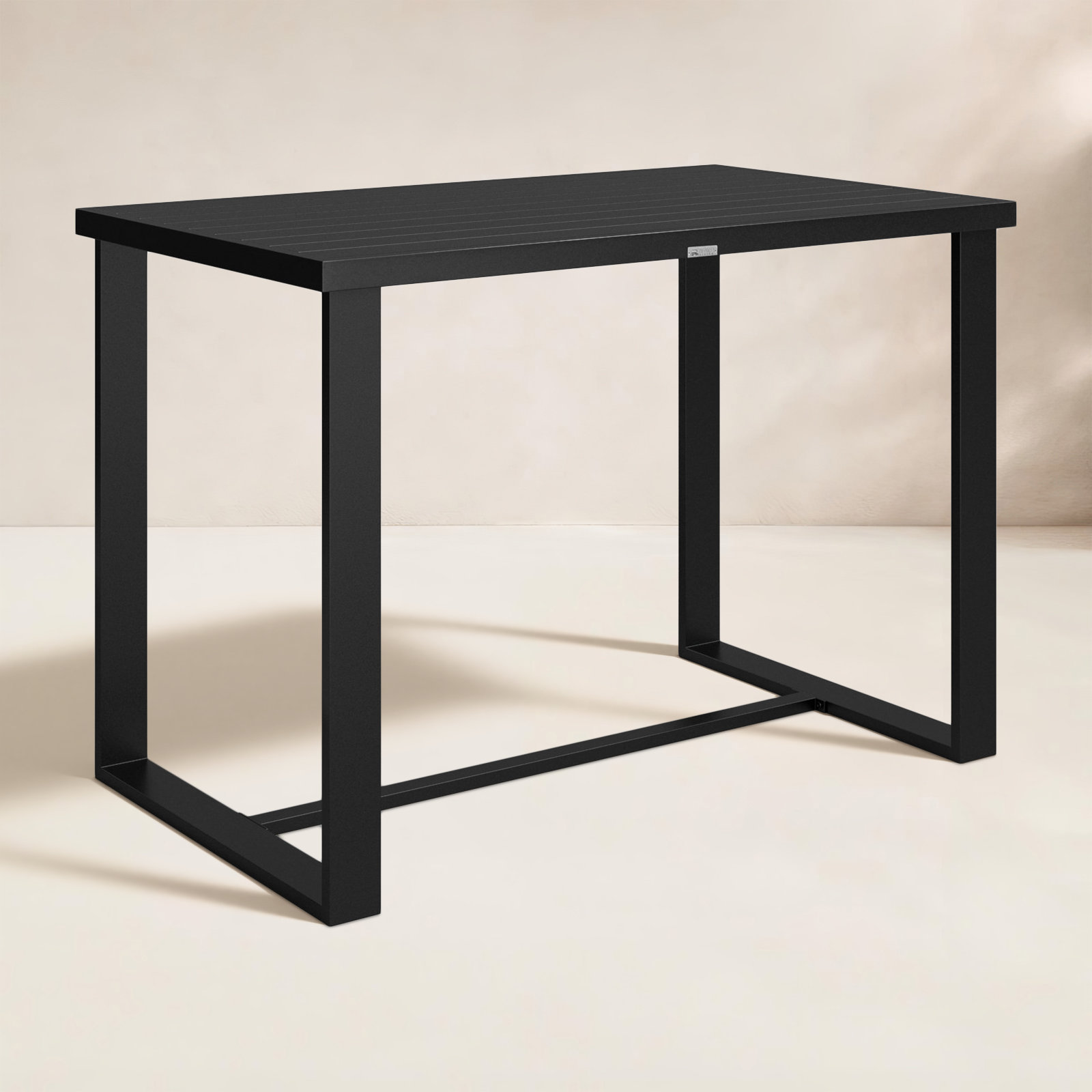 Aluminum Outdoor Dining Table, 41" H x 59" W x 35.5" D