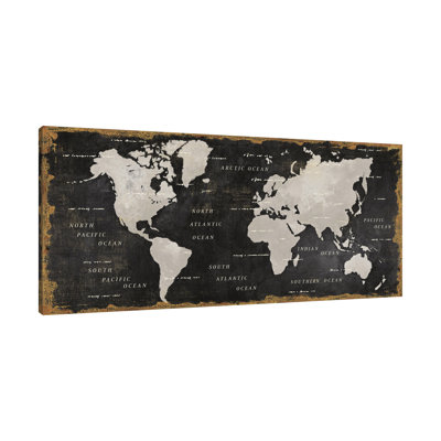 " Colorful World I Black " by James Wiens Painting Print