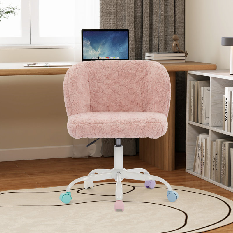 Chaise de bureau 22,48 po, Rose