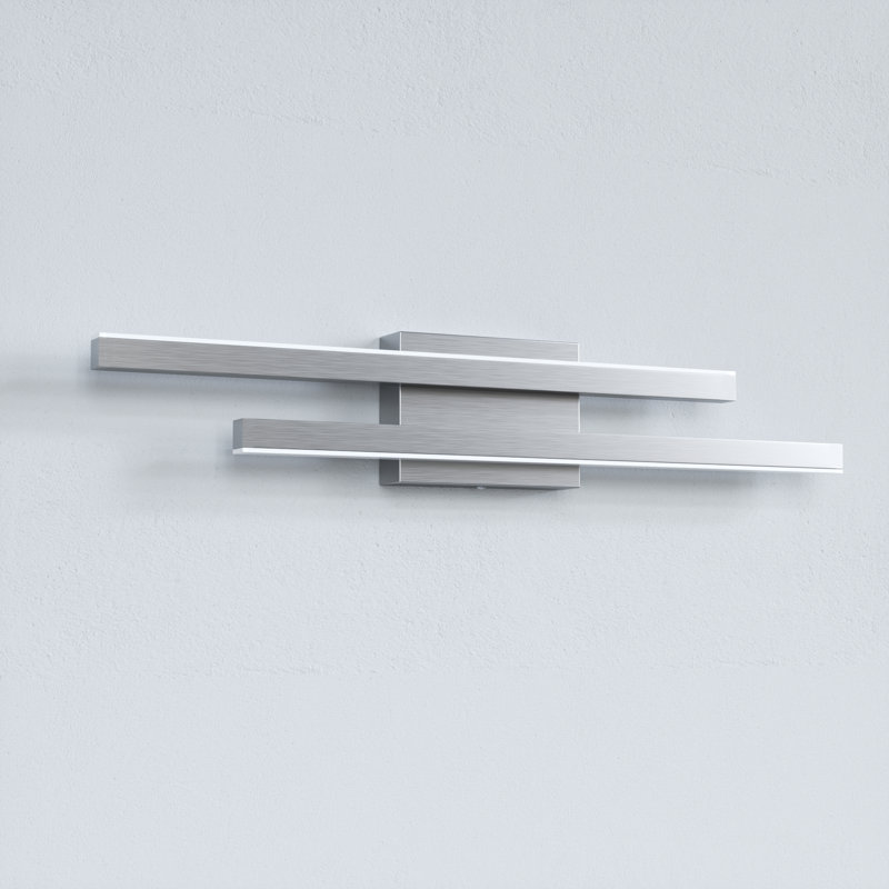Éclairage pour meuble-lavabo réglable à 2 lumières en nickel forgé à 3 lumières 3000K / 4000K / 5000K, Nickel poli