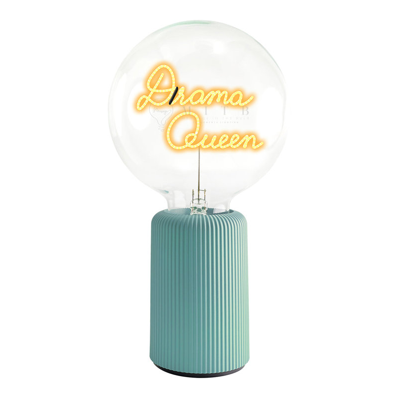 Ampoule lampe de table DRAM QUEEN ambre avec base PORTABLE Pop Nomad, Bleu, H 19 po x l 4,92 po x P 13 po