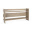 Console en bois massif gris clair vieilli de 193 cm avec tablette