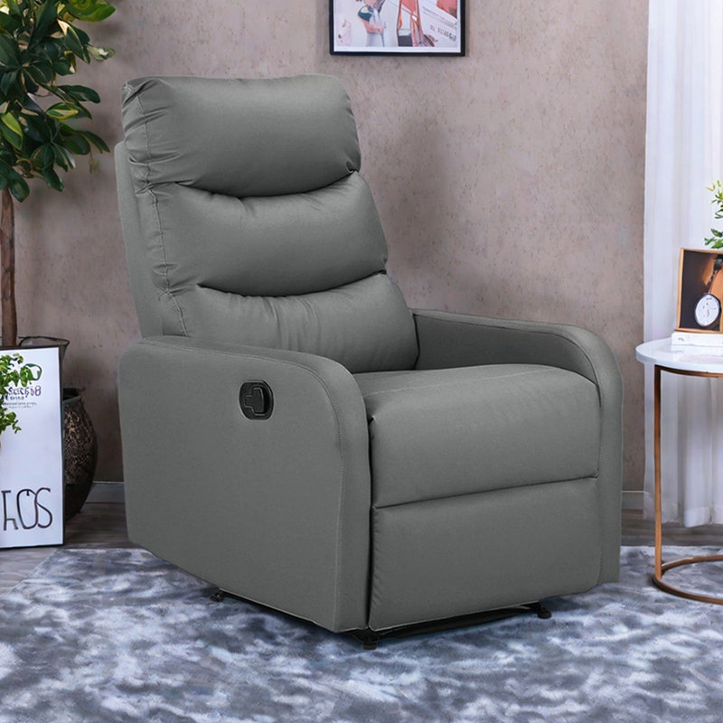 Fauteuil inclinable ergonomique simple pour salon, Gris foncé