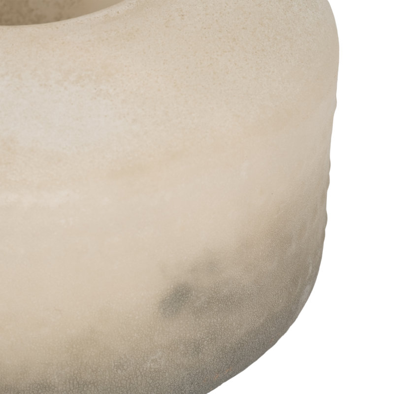 Elegance Textured 2-tone Glass Vase, Serenity, Ombre, 5" H x 8" W x 8' D