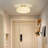 Modern Beige Glass Flush Mount Ceiling Light for Entrance Hall-1987932797