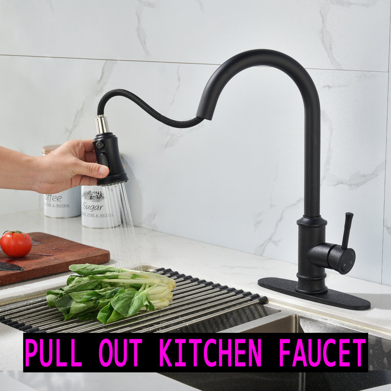 Robinet de cuisine Doitbest, Noir mat